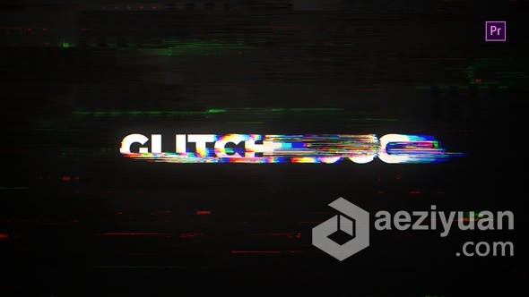 失真动态故障RGB分割标题视频片头AE模板PR模板工程文件 Glitch Logo Mogrt失真,分割,标题,视频,片头 - AE资源网 www.aeziyuan.com