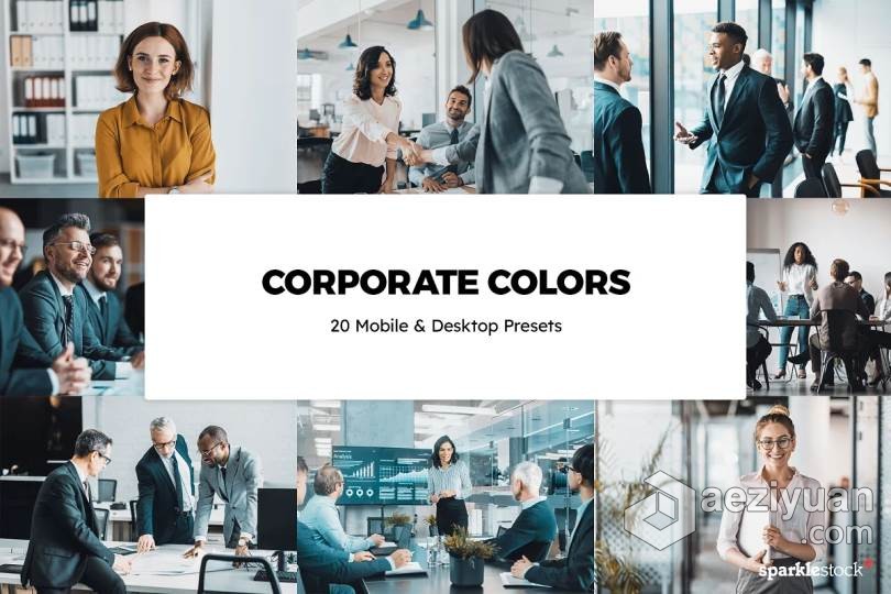 20种企业色彩Lightroom预设/手机APP预设/公司宣传片短视频LUT预设 20 Corporate Colors Lightroom Preset企业,色彩,lightroom,预设,手机 - AE资源网 www.aeziyuan.com