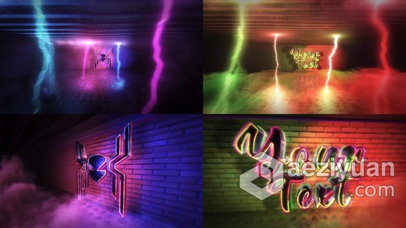 超级3D霓虹灯效果标志动画片头视频制作 AE模板 AE工程文件 Super Neon Logo超级,霓虹灯,效果,标志,动画片 - AE资源网 www.aeziyuan.com