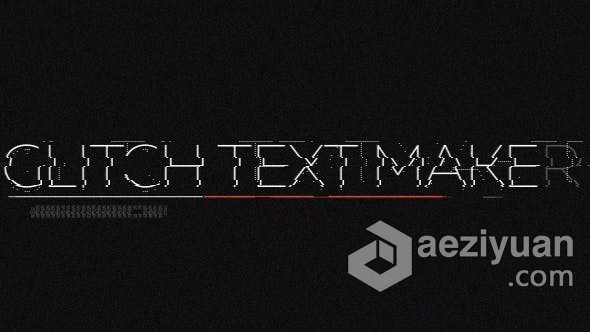 制作故障文字工程文件可以完全自定义无需要插件 AE模板 AE工程文件 Glitch Text Maker制作,故障,文字,工程,文件 - AE资源网 www.aeziyuan.com