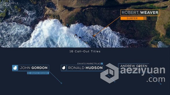 16款呼出线条标注文字标题视频字幕 AE模板 AE工程文件 16 Call-Out Titles线条,标注,标题,视频,字幕 - AE资源网 www.aeziyuan.com