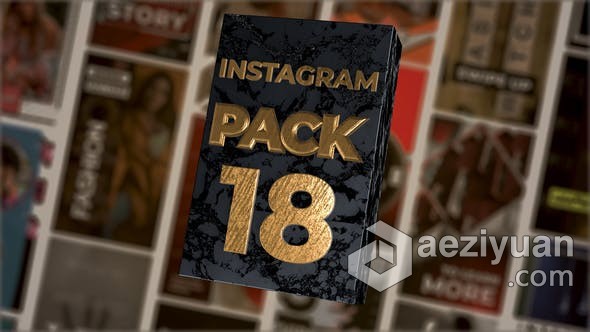 18款vlog博客媒体短小视频创意介绍动画制作 AE模板 AE工程文件 Instagram Stories Package博客,媒体,视频创意,介绍,ae模板 - AE资源网 www.aeziyuan.com