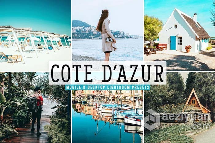 海滨城市旅拍风光人文Lightroom预设/移动APP预设 Cote D’Azur Lightroom Presets海滨城市,风光,人文,lightroom,预设 - AE资源网 www.aeziyuan.com