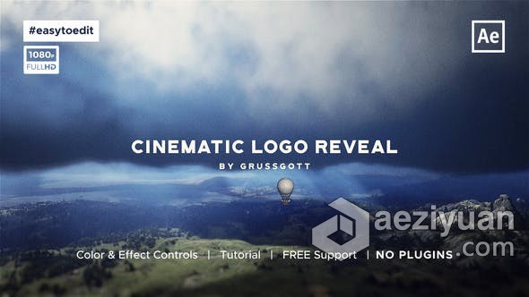 自然山风景镜头移动穿越天空展示LOGO动画视频片头 AE模板 AE工程文件 Cinematic Logo Reveal自然,风景,镜头,移动,穿越 - AE资源网 www.aeziyuan.com