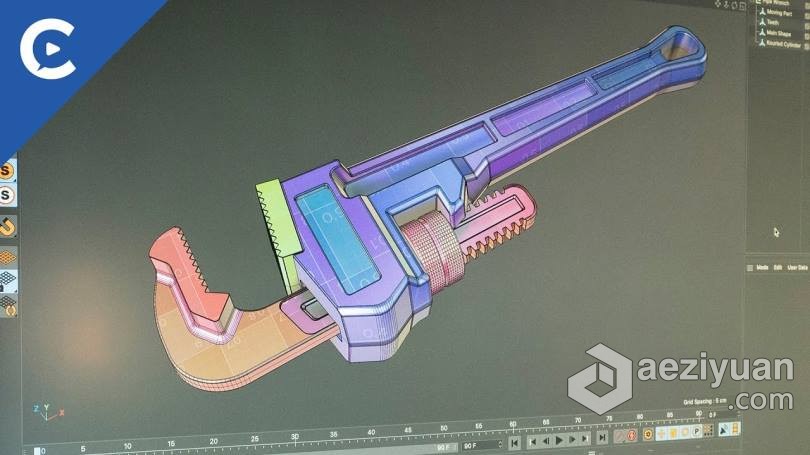 C4D硬表面模型UV拓展技术视频教程 Hard Surface Modeling UV Unwrapping in Cinema 4D R23模型,拓展,技术,surface,modeling - AE资源网 www.aeziyuan.com