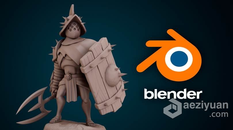 Blender 2.91游戏角色雕刻建模核心技术视频教程 Character sculpting with blenderblender,游戏角色,雕刻,建模,核心技术 - AE资源网 www.aeziyuan.com