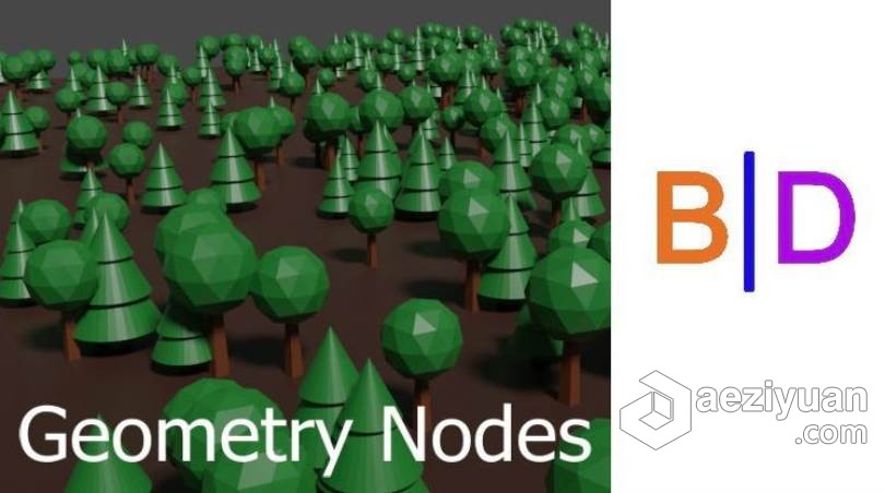 Blender几何节点建模核心技术视频教程 Procedural Modelling In Blender With Geometry Nodes Joe Bablender,几何,节点,建模,核心技术 - AE资源网 www.aeziyuan.com