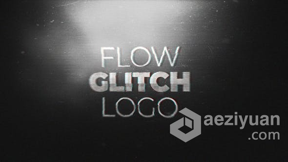 抽象毛刺粒子科技公司标志动画视频片头 AE模板 AE工程文件 Flow Glitch Logo抽象,毛刺,粒子,公司标志,标志 - AE资源网 www.aeziyuan.com