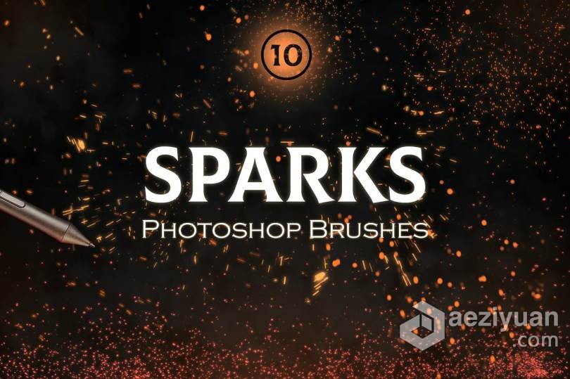 火光火花喷溅特效PS笔刷 Sparks Photoshop Brushes火花,特效,笔刷,sparks,photoshop - AE资源网 www.aeziyuan.com