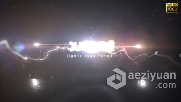 Logo条纹粒子光效耀斑标志动画效果 AE模板 AE工程文件 Lights Logo Reveal条纹,粒子,光效,耀斑,标志 - AE资源网 www.aeziyuan.com