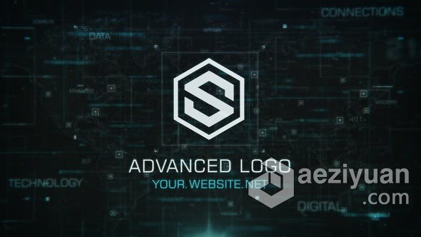 数据连接网络地图简介先进技术标志视频片头 AE模板 AE工程文件 Advanced Tech Logo数据连接,网络地图,简介,技术标志,视频 - AE资源网 www.aeziyuan.com