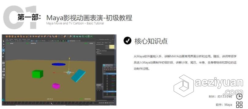 MAYA从入门到精通系统学习影视角色动画师成长之路项目实战课程中文教程入门,精通,系统学习,影视,角色动画 - AE资源网 www.aeziyuan.com