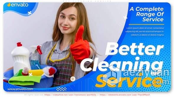 家政清洁服务公司宣传汽车4S店介绍视频动画 AE模板 AE工程文件 Cleaning Service Promo家政,介绍,视频,动画,ae模板 - AE资源网 www.aeziyuan.com