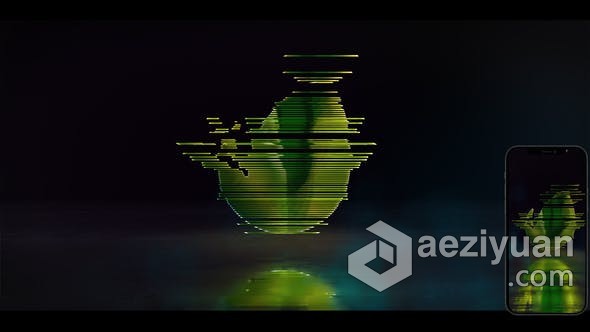 3D故障像素拉伸线条组成图案标志动画视频 AE模板 AE工程文件 Cinematic Glitch Logo Intro故障,像素,拉伸,线条,组成 - AE资源网 www.aeziyuan.com