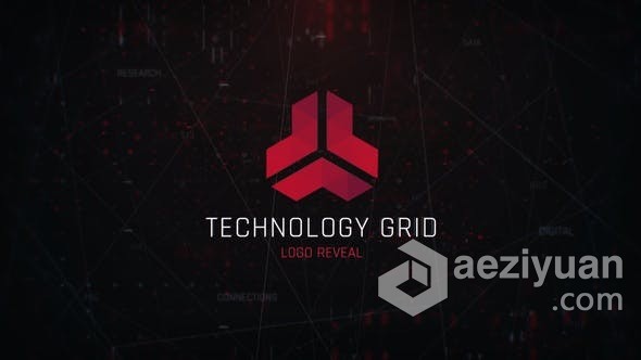 网络科技公司标志视频片头线条 网格动画 AE模板 AE工程文件 Technology Grid Logo网络科技,网络科技公司,公司标志,视频,片头 - AE资源网 www.aeziyuan.com