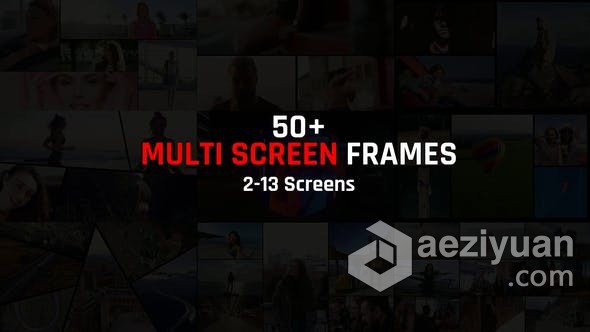 59个多画面组合动态分屏预设动画设计FCPX插件 Multi Screen Frames Pack多画面,组合,动态,分屏,预设 - AE资源网 www.aeziyuan.com