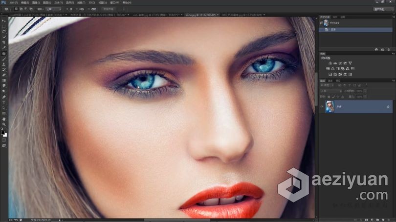 高端商业级PS摄影人像后期修图中文教程 调色+修图课程摄影师,纽扣,摄影后期,商业人像,视频教程 - AE资源网 www.aeziyuan.com