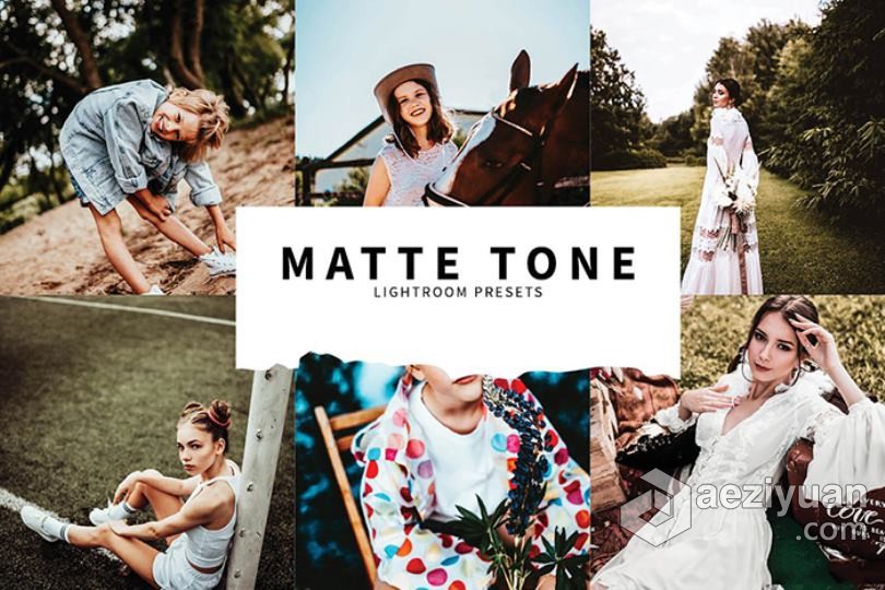 磨砂哑光电影胶片Lightroom预设 Matte Tone Lightroom Presets磨砂,电影胶片,lightroom,预设,tone - AE资源网 www.aeziyuan.com