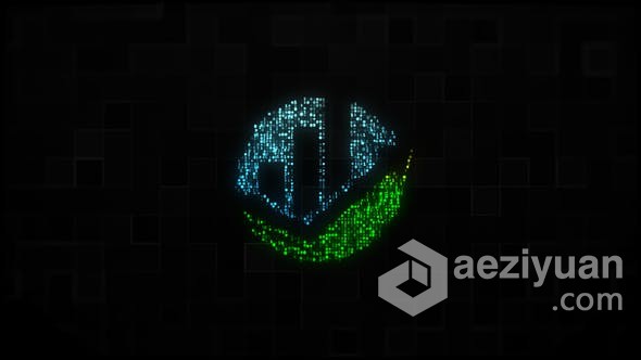 数字矩阵粒子高科技网络安全技术视频片头制作 AE模板 AE工程文件 Cyber Logo Reveal数字矩阵,网络安全,网络安全技术,安全技术,视频 - AE资源网 www.aeziyuan.com