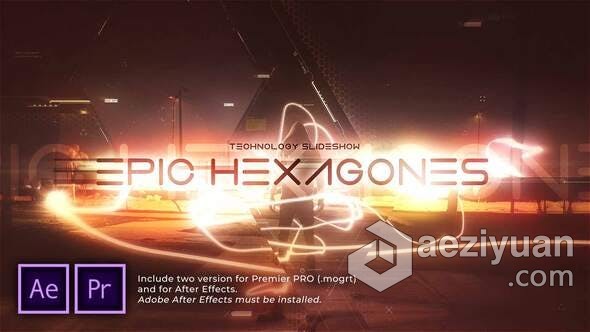 六边形遮罩分割公司新技术幻灯片宣传视频AE模板PR模板工程文件 Epic Hexagones Technology Slideshow六边形,遮罩,分割,公司,新技术 - AE资源网 www.aeziyuan.com