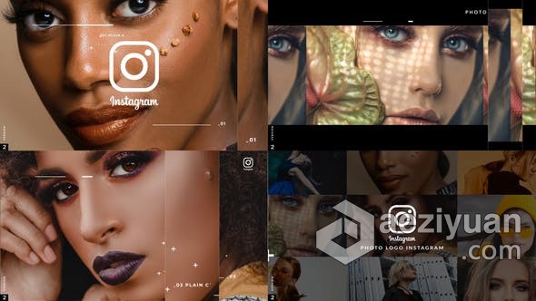 社交媒体动态介绍照片动画幻灯片宣传片头 AE模板 AE工程文件 Instagram Photo Logo 2社交媒体,动态,介绍,照片,动画 - AE资源网 www.aeziyuan.com