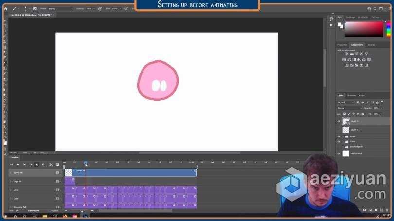 PS教程 零基础PS中2D动画制作工作流程视频教程 - AE资源网 www.aeziyuan.com