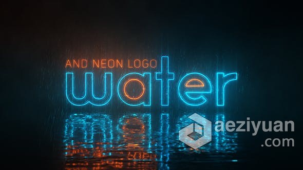 AE模板 下雨流雨水闪光霓虹灯LOGO文字轮廓动画效果视频 AE工程 AE文件雨水,闪光,霓虹灯,文字,轮廓 - AE资源网 www.aeziyuan.com