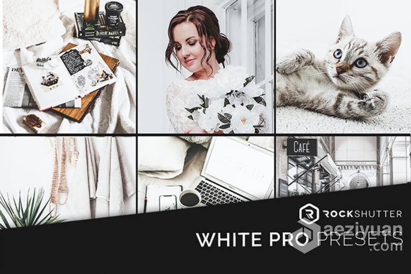 中性灰白色调居家人像产品摄影Lightroom预设/APP预设 WHITE PRO Presetslightroom,white - AE资源网 www.aeziyuan.com