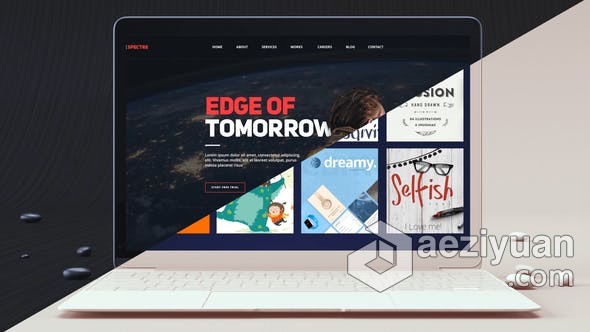 AE模板 笔记本电脑场景介绍网页设计主题UI/UX演示网站动画视频 AE工程 AE文件ae模板,笔记本电脑,场景,介绍,网页设计 - AE资源网 www.aeziyuan.com
