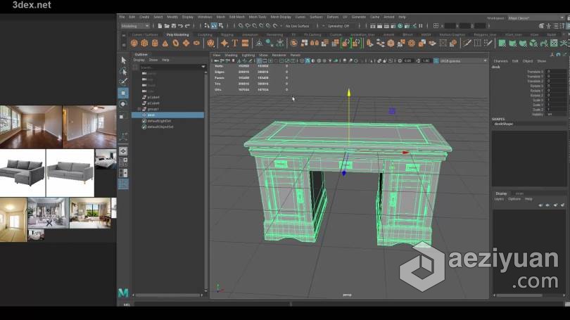 Maya教程 Maya 3D建模基础知识技能训练视频教程3d建模,基础知识,技能,训练,视频教程 - AE资源网 www.aeziyuan.com