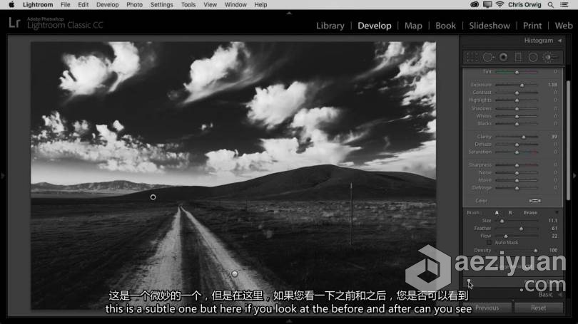 摄影师(Chris Orwig)黑白摄影Lightroom后期大师班-中英字幕 - AE资源网 www.aeziyuan.com