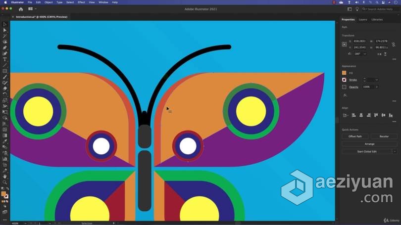 AI教程 Illustrator CC2021基本图形设计培训视频教程教程,illustrator,视频教程 - AE资源网 www.aeziyuan.com