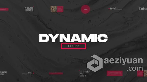 AE模板 15个动态标题视频字幕动画制作Dynamic Titles AE工程 AE文件动态,标题,视频,字幕,dynamic - AE资源网 www.aeziyuan.com