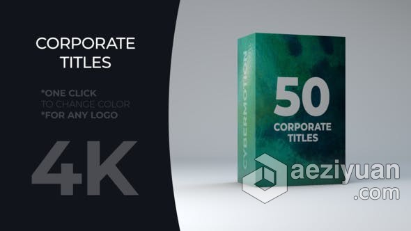 AE模板 公司介绍视频字幕50种文字动画4K分辨率Corporate Titles AE工程 AE文件ae模板,公司,介绍,视频,字幕 - AE资源网 www.aeziyuan.com