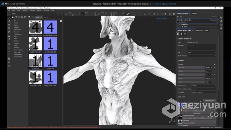 ZBrush教程 ZBrush恐怖异形完整实例制作流程视频教程教程,恐怖,异形,完整,实例 - AE资源网 www.aeziyuan.com