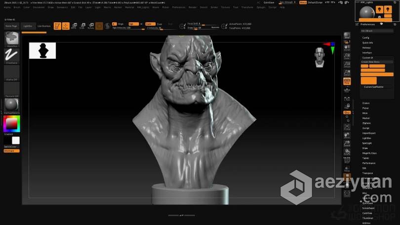 ZBrush教程 Zbrush 2021数字雕刻全面核心技术大师班视频教程教程,zbrush,数字,雕刻,全面 - AE资源网 www.aeziyuan.com