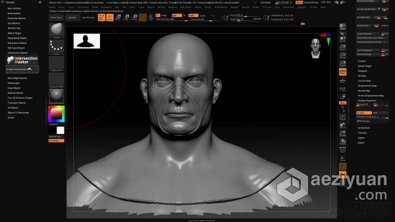 ZBrush教程 Zbrush 2021数字雕刻全面核心技术大师班视频教程教程,zbrush,数字,雕刻,全面 - AE资源网 www.aeziyuan.com