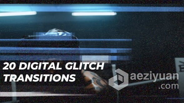 AE模板 20种数字信息故障视频转场特效Digital Glitch Transitions AE工程 AE文件故障,视频,转场,特效,digital - AE资源网 www.aeziyuan.com