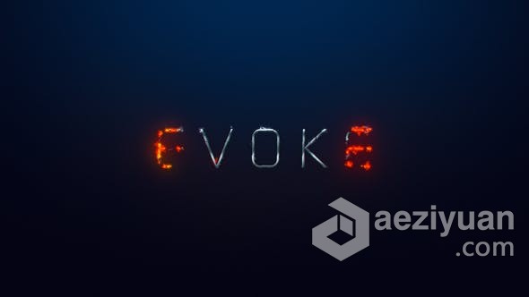 AE模板 燃烧金属标志视频片头Evoke Logo Title Reveal AE工程 AE文件ae模板,燃烧,金属,标志,视频 - AE资源网 www.aeziyuan.com