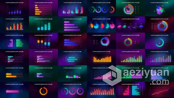 AE模板 公司业&amp;#8203;&amp;#8203;务图表创意数据统计Moonlight infographics AE工程 AE文件moonlight,infographics - AE资源网 www.aeziyuan.com