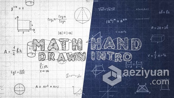 AE模板 手绘风格图形元素定格动画简介数学宣传片头视频 AE工程 AE文件手绘,风格,定格动画,简介,数学 - AE资源网 www.aeziyuan.com