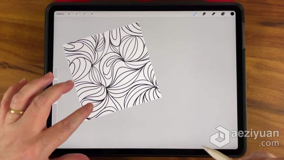 绘画教程 Procreate中Snapping工具制作重复图案过程技巧教程工具,制作,重复,图案,过程 - AE资源网 www.aeziyuan.com