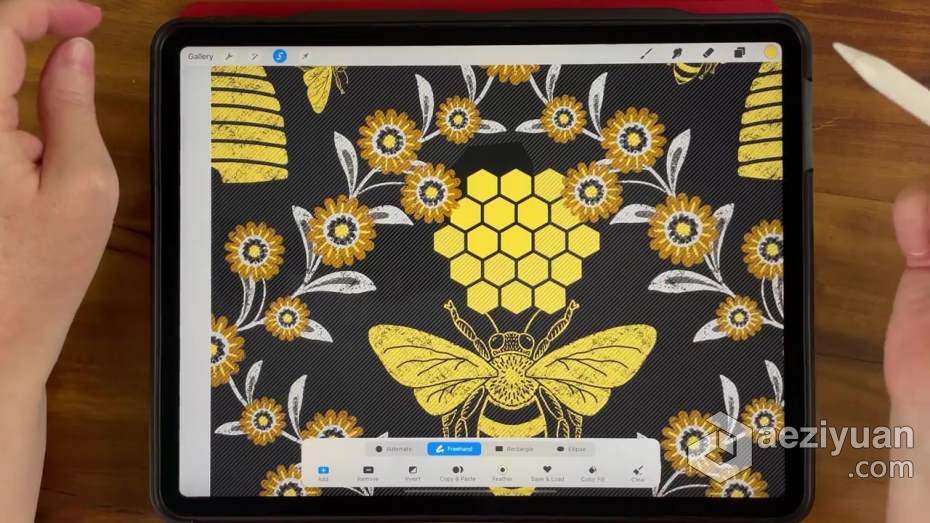 绘画教程 Procreate中Snapping工具制作重复图案过程技巧教程工具,制作,重复,图案,过程 - AE资源网 www.aeziyuan.com