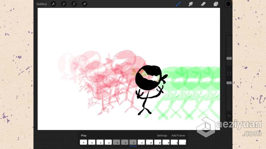 绘画教程 Procreate制作简单忍者动画基础概念教程绘画教程,制作,忍者动画,基础,概念 - AE资源网 www.aeziyuan.com