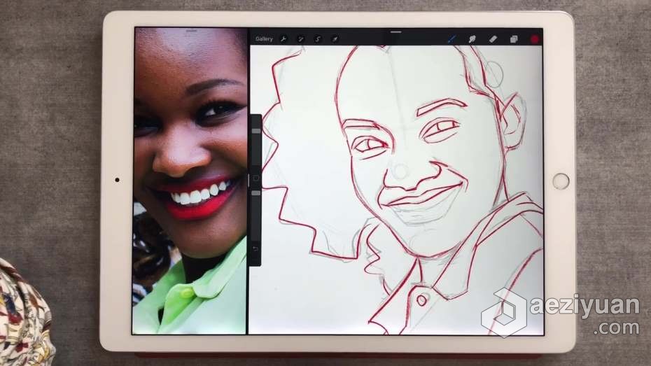 绘画教程 Procreate彩色补丁效果人像数字绘画工作流程教程绘画教程,彩色,补丁,效果,人像 - AE资源网 www.aeziyuan.com