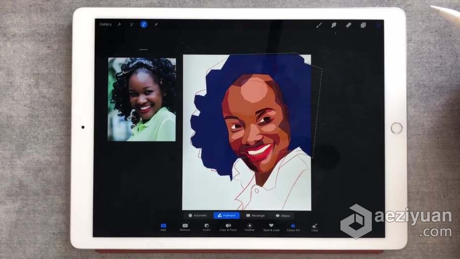 绘画教程 Procreate彩色补丁效果人像数字绘画工作流程教程绘画教程,彩色,补丁,效果,人像 - AE资源网 www.aeziyuan.com