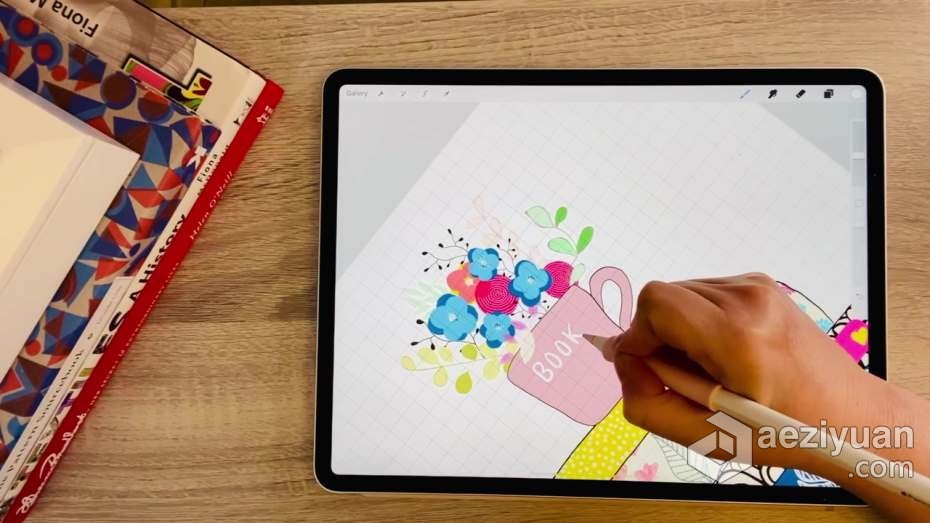 绘画教程 初学者IPAD中使用Procreate创建潮流数字绘画基础教程绘画教程,ipad,使用,创建,潮流 - AE资源网 www.aeziyuan.com