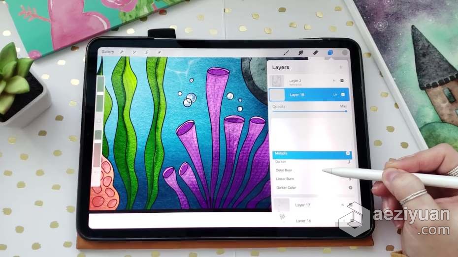 绘画教程 Procreate现代丰富色彩插画着色数字绘画教程绘画教程,现代,丰富,色彩,插画 - AE资源网 www.aeziyuan.com
