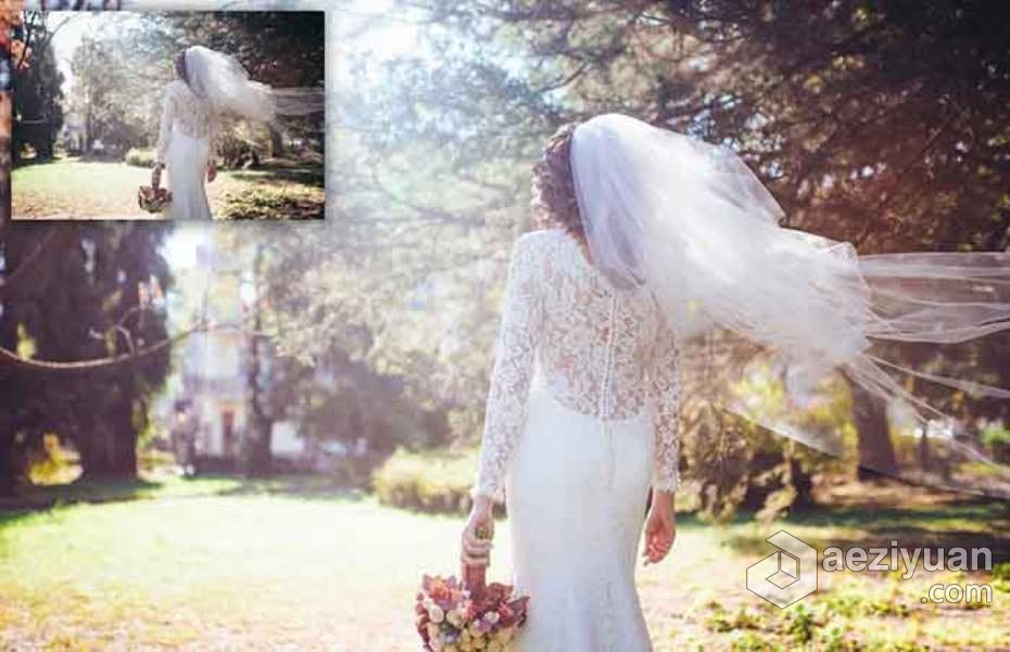 阳光下的婚礼Lightroom预设与Photoshop (xmp)预设 Sunlit Wedding Presets - AE资源网 www.aeziyuan.com