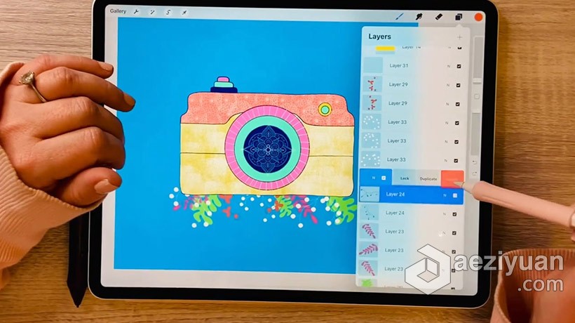 绘画教程 Procreate再IPAD上制作插图动画教程绘画教程,制作,插图,动画教程 - AE资源网 www.aeziyuan.com